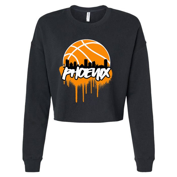 Phx Basketball Cropped Pullover Crew