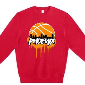 Phx Basketball Premium Crewneck Sweatshirt