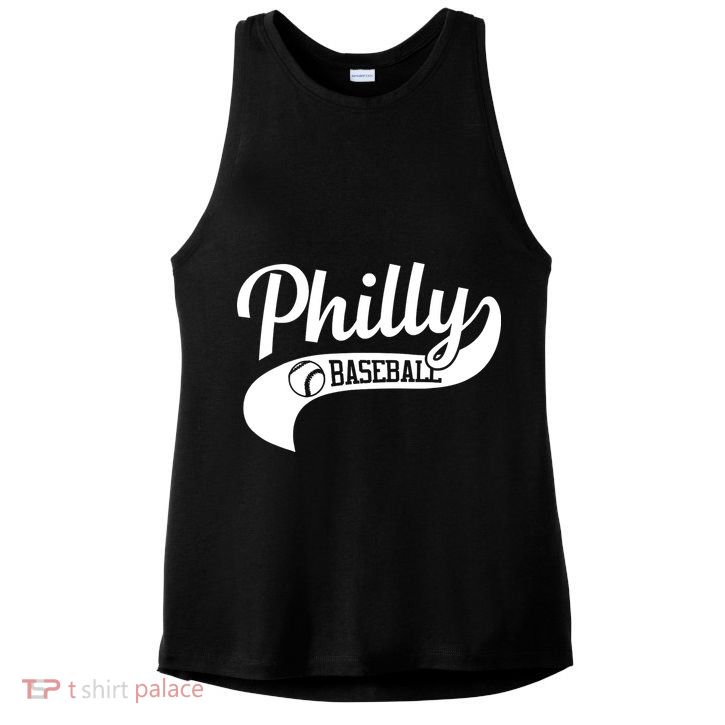Philly Baseball Player Ladies PosiCharge Tri-Blend Wicking Tank