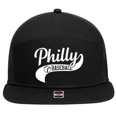 Philly Baseball Player 7 Panel Mesh Trucker Snapback Hat