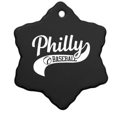 Philly Baseball Player Ceramic Star Ornament