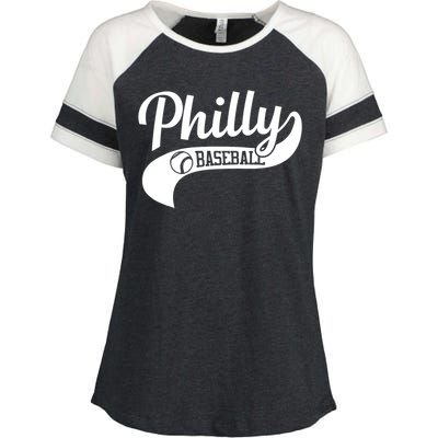 Philly Baseball Player Enza Ladies Jersey Colorblock Tee