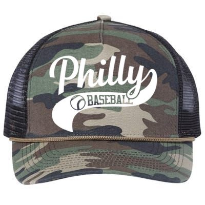 Philly Baseball Player Retro Rope Trucker Hat Cap