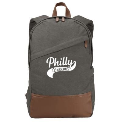 Philly Baseball Player Cotton Canvas Backpack