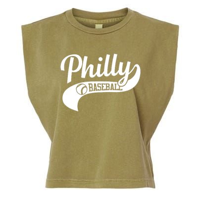 Philly Baseball Player Garment-Dyed Women's Muscle Tee