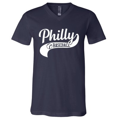 Philly Baseball Player V-Neck T-Shirt