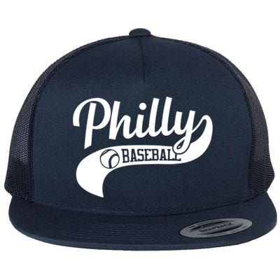 Philly Baseball Player Flat Bill Trucker Hat