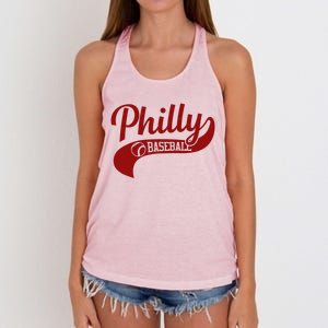 Philly Baseball Player Women's Knotted Racerback Tank