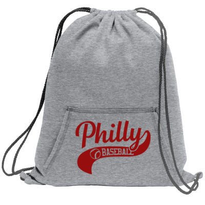 Philly Baseball Player Sweatshirt Cinch Pack Bag