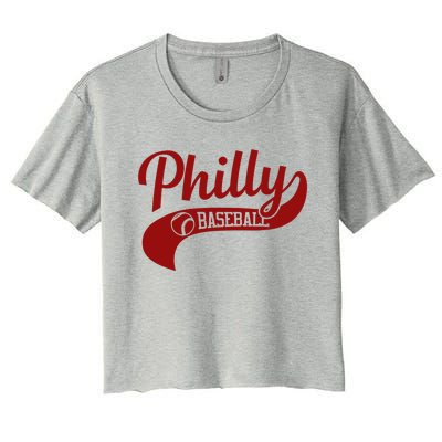 Philly Baseball Player Women's Crop Top Tee