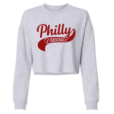 Philly Baseball Player Cropped Pullover Crew