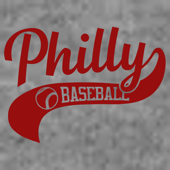 Philly Baseball Player Ladies Long Sleeve Shirt
