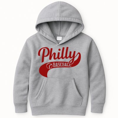 Philly Baseball Player Kids Hoodie