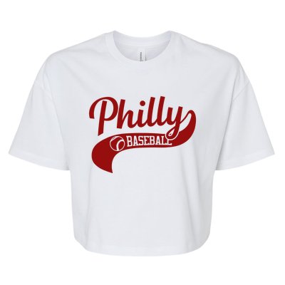 Philly Baseball Player Bella+Canvas Jersey Crop Tee