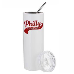 Philly Baseball Player Stainless Steel Tumbler