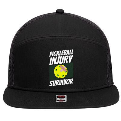 Pickleball Band-Aid Pickleball Injury Survivor 7 Panel Mesh Trucker Snapback Hat