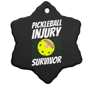 Pickleball Band-Aid Pickleball Injury Survivor Ceramic Star Ornament