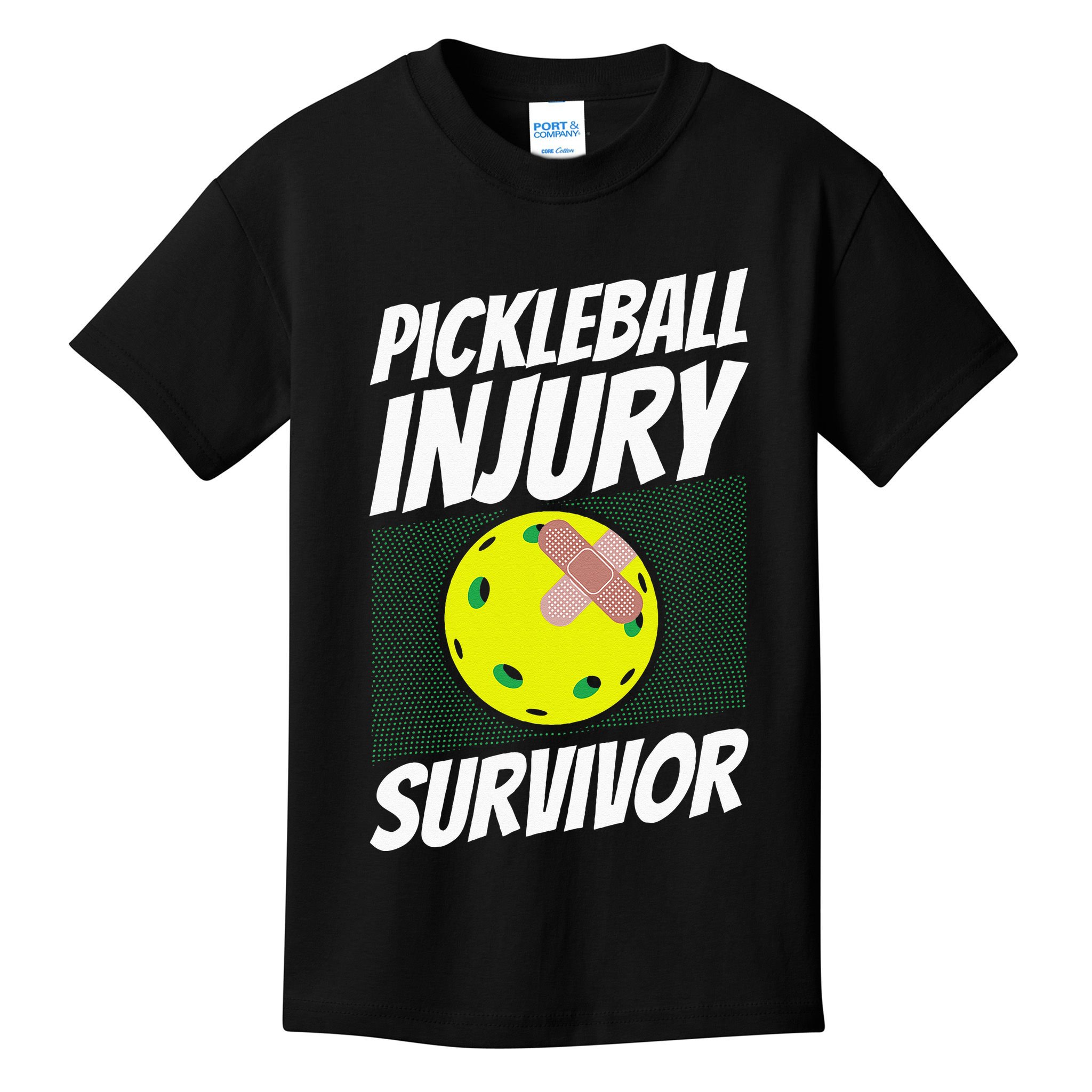 Pickleball Band-Aid Pickleball Injury Survivor Kids T-Shirt
