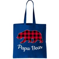 Papa Bear Pajama Red Buffalo Plaid Gift Tote Bag