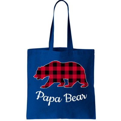 Papa Bear Pajama Red Buffalo Plaid Gift Tote Bag