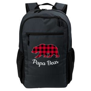 Papa Bear Pajama Red Buffalo Plaid Gift Daily Commute Backpack