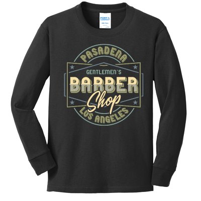 Pasadena Barbershop Kids Long Sleeve Shirt