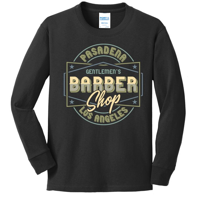 Pasadena Barbershop Kids Long Sleeve Shirt