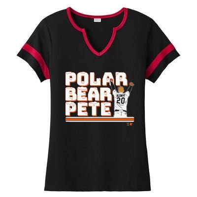 Polar Bear Pete New York Baseball Ladies Halftime Notch Neck Tee