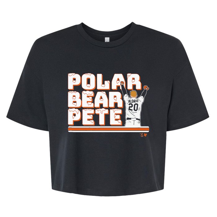 Polar Bear Pete New York Baseball Bella+Canvas Jersey Crop Tee