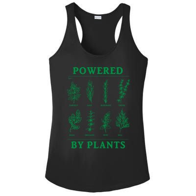 Powered By Plants Vegan Vegetarian Plantmeaningful Giftbased Gift Ladies PosiCharge Competitor Racerback Tank