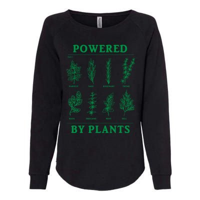 Powered By Plants Vegan Vegetarian Plantmeaningful Giftbased Gift Womens California Wash Sweatshirt