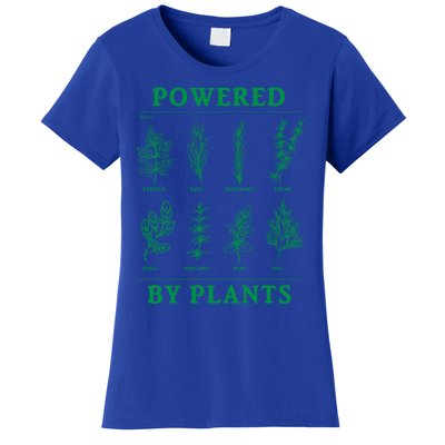 Powered By Plants Vegan Vegetarian Plantmeaningful Giftbased Gift Women's T-Shirt