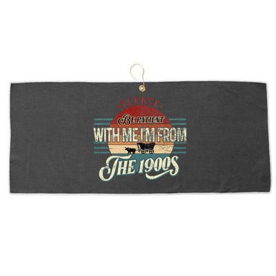 Please Be Patient With Me IM From The 1900s Vintage Large Microfiber Waffle Golf Towel