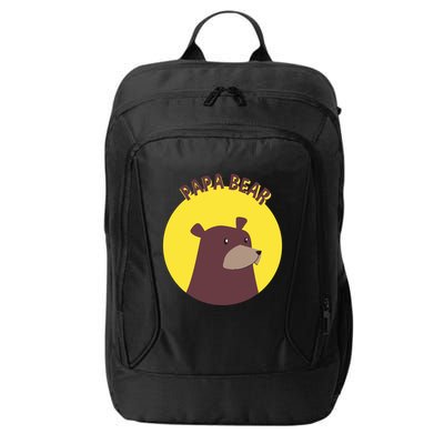 Papa Bear Protective Loving Strong Caring Warm Daddy Gift City Backpack