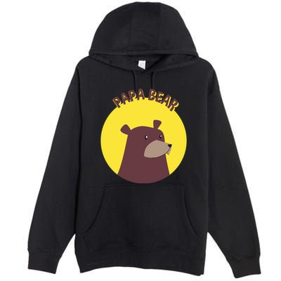 Papa Bear Protective Loving Strong Caring Warm Daddy Gift Premium Pullover Hoodie