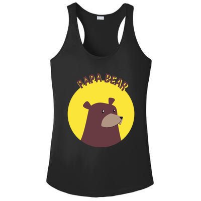 Papa Bear Protective Loving Strong Caring Warm Daddy Gift Ladies PosiCharge Competitor Racerback Tank