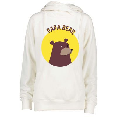 Papa Bear Protective Loving Strong Caring Warm Daddy Gift Womens Funnel Neck Pullover Hood