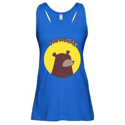 Papa Bear Protective Loving Strong Caring Warm Daddy Gift Ladies Essential Flowy Tank