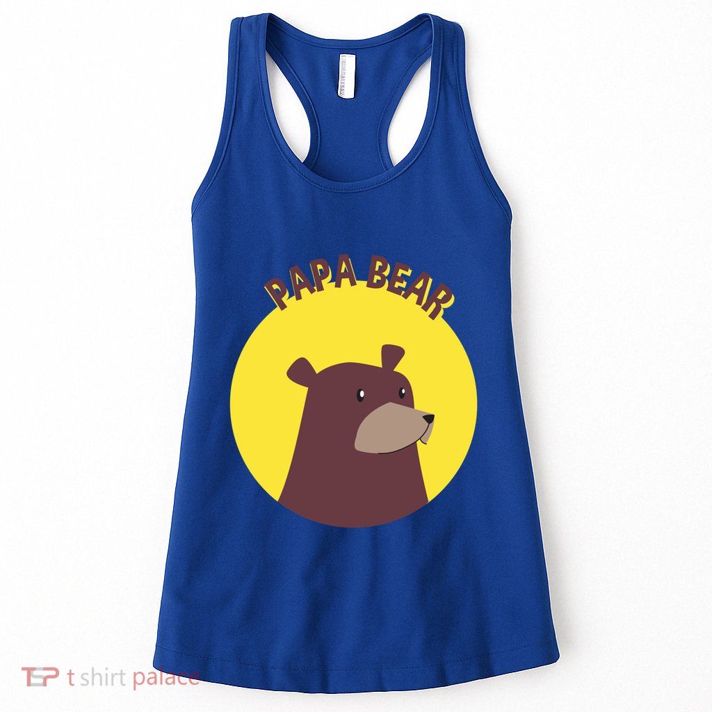 Papa Bear Protective Loving Strong Caring Warm Daddy Gift Womens Tank Top