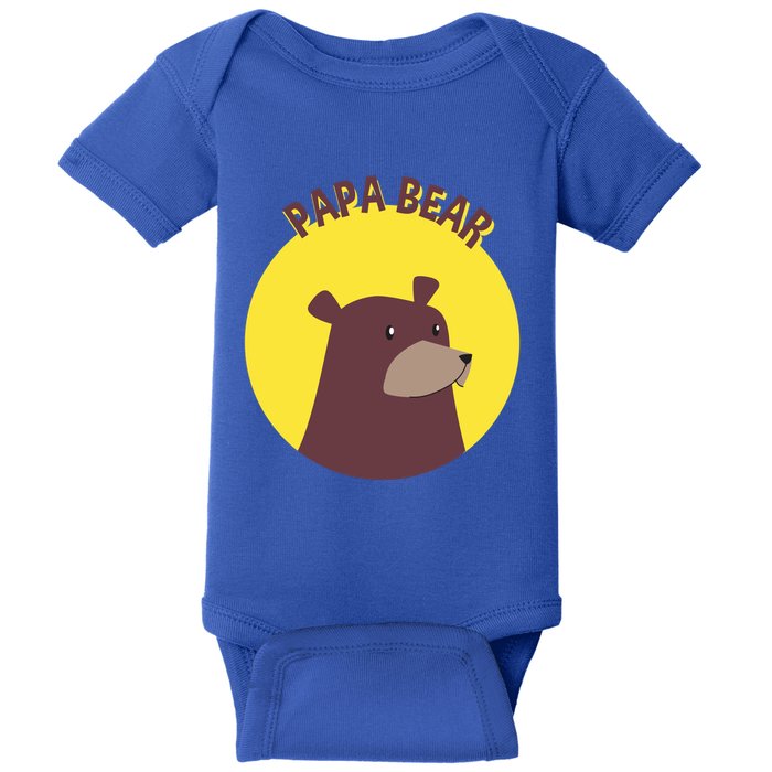 Papa Bear Protective Loving Strong Caring Warm Daddy Gift Baby Bodysuit