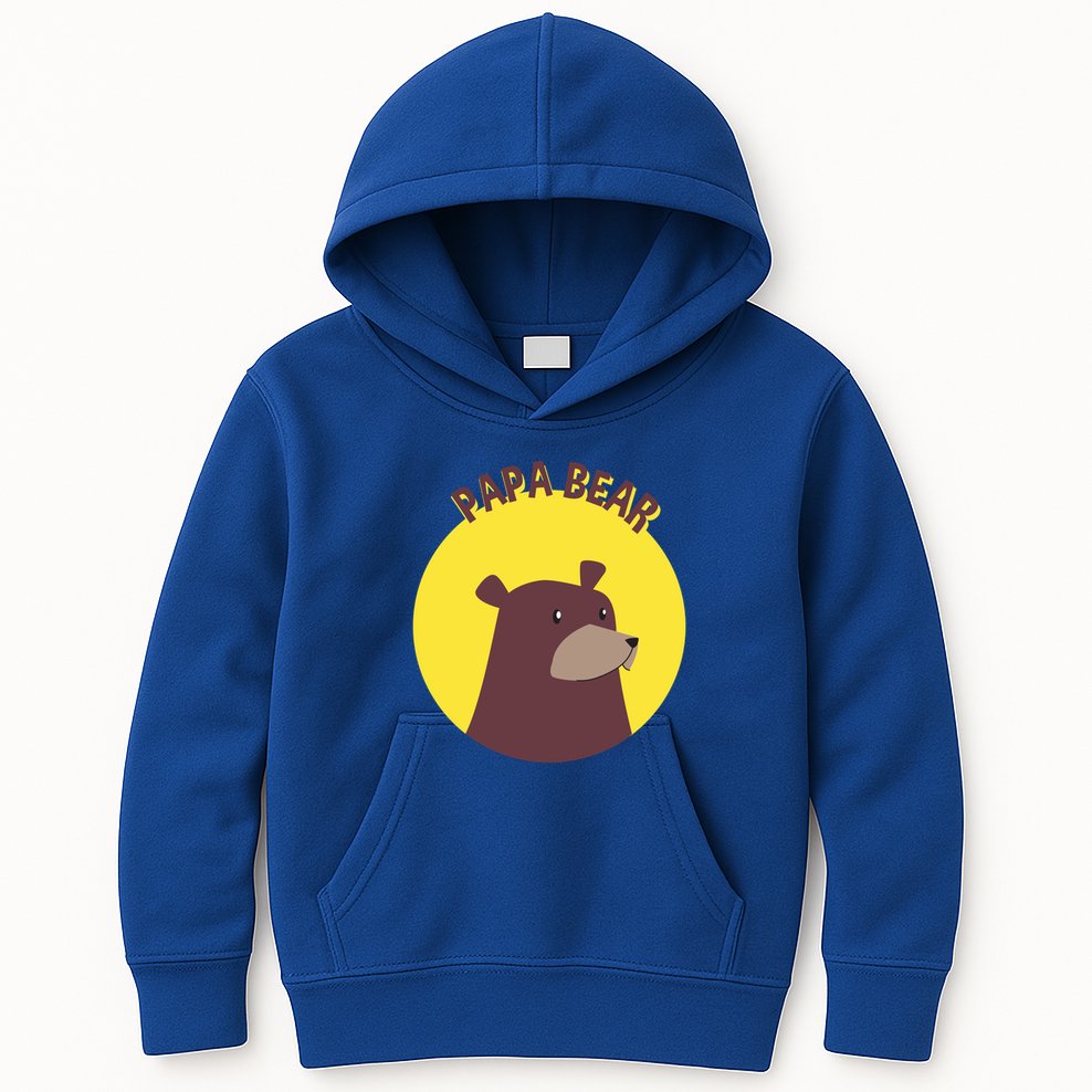 Papa Bear Protective Loving Strong Caring Warm Daddy Gift Kids Hoodie