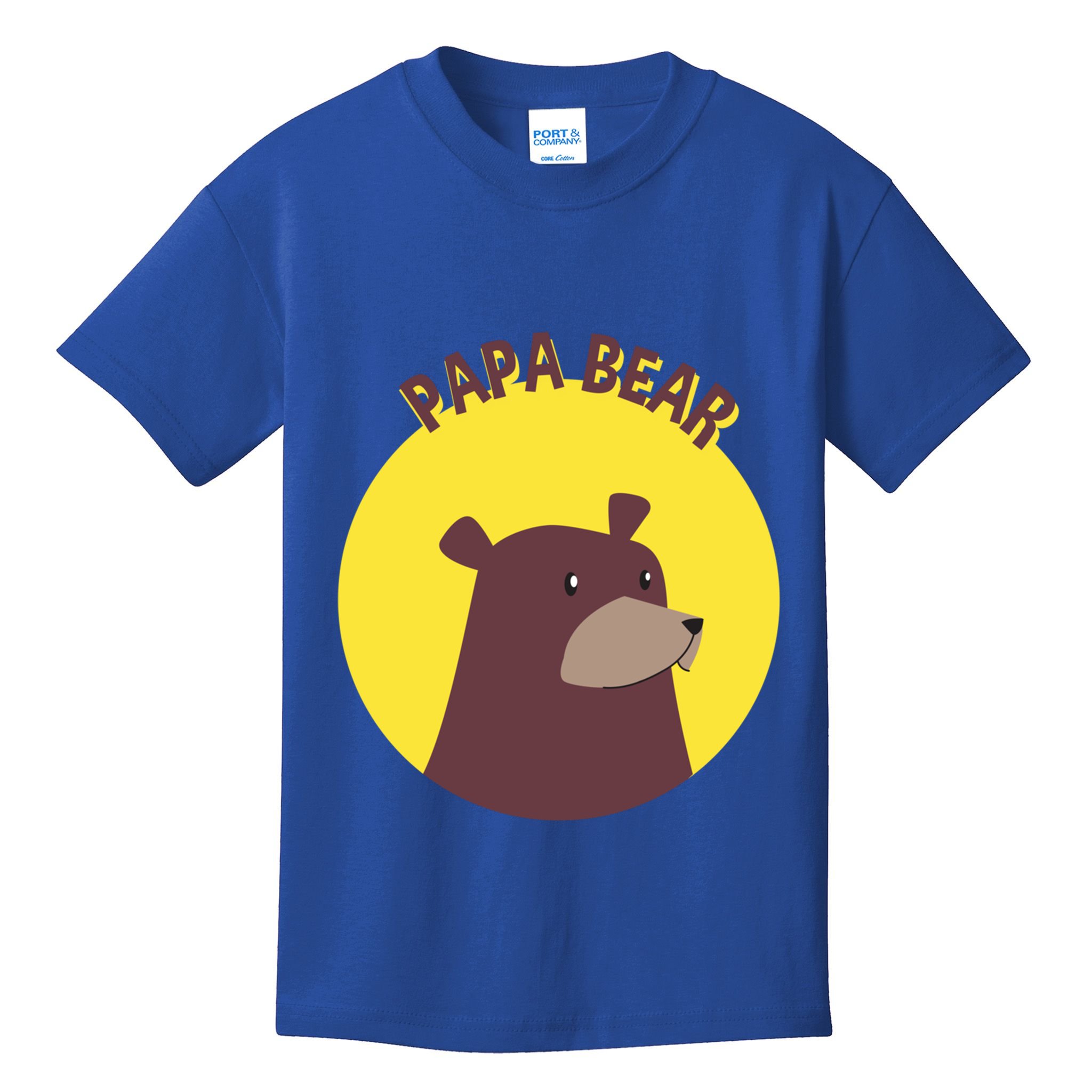 Papa Bear Protective Loving Strong Caring Warm Daddy Gift Kids T-Shirt