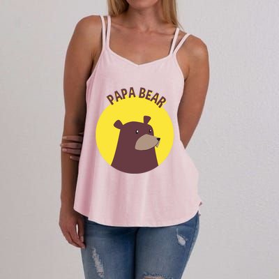 Papa Bear Protective Loving Strong Caring Warm Daddy Gift Women's Strappy Tank