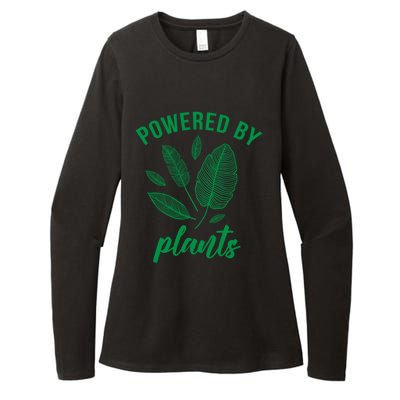 Powered By Plants Vegan Vegetarian Plantgreat Giftbased Gift Womens CVC Long Sleeve Shirt