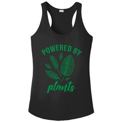 Powered By Plants Vegan Vegetarian Plantgreat Giftbased Gift Ladies PosiCharge Competitor Racerback Tank