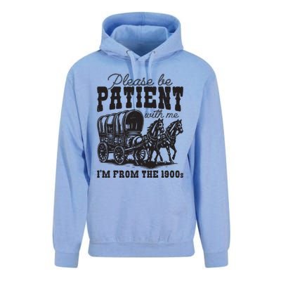 Please Be Patient With Me Im From The 1900s Vintage Trendy Unisex Surf Hoodie