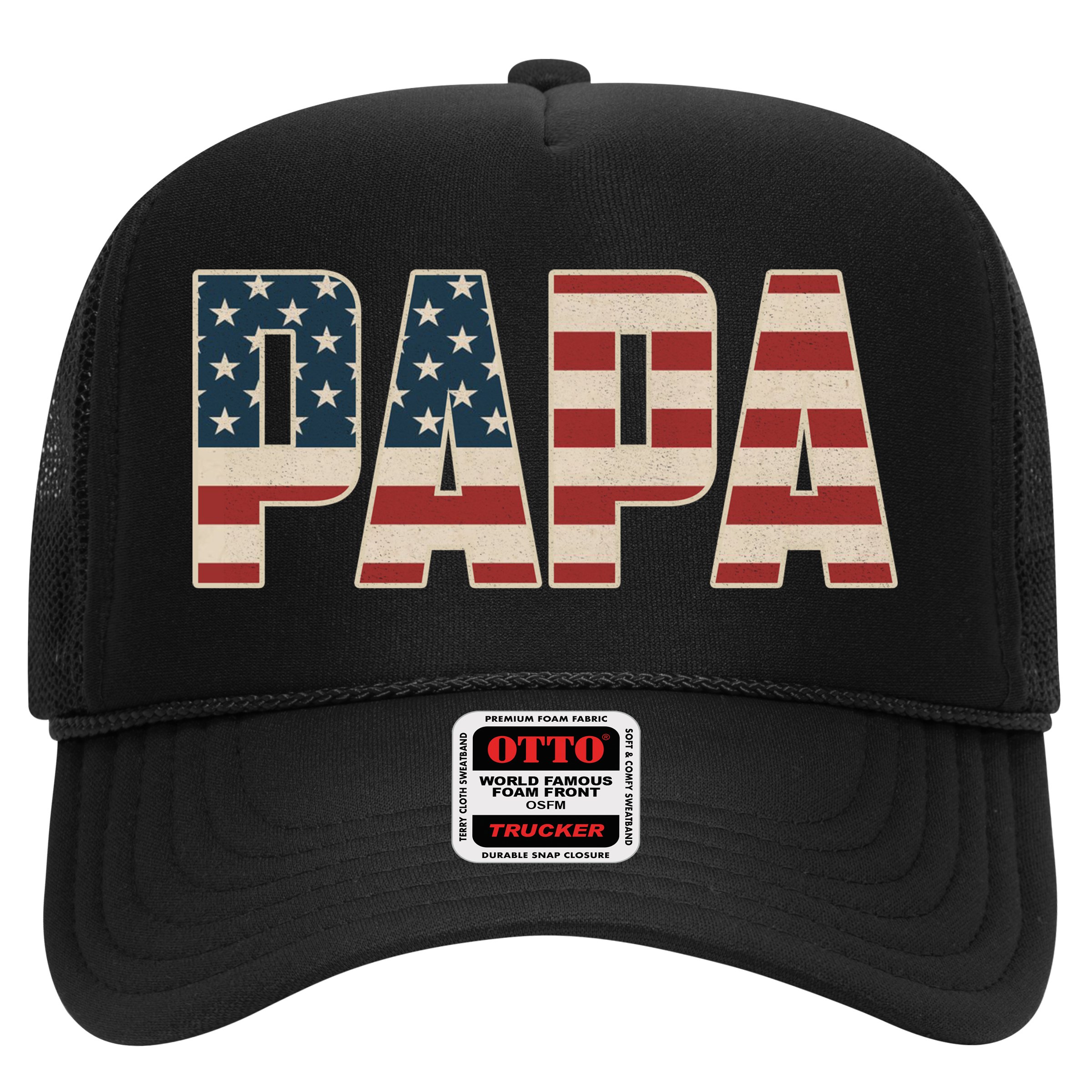 Papa Bold Patriotic American Flag Father’s Day Hat
