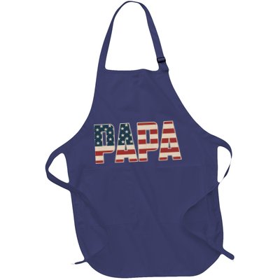 Papa Bold Patriotic American Flag Father’s Day Apron