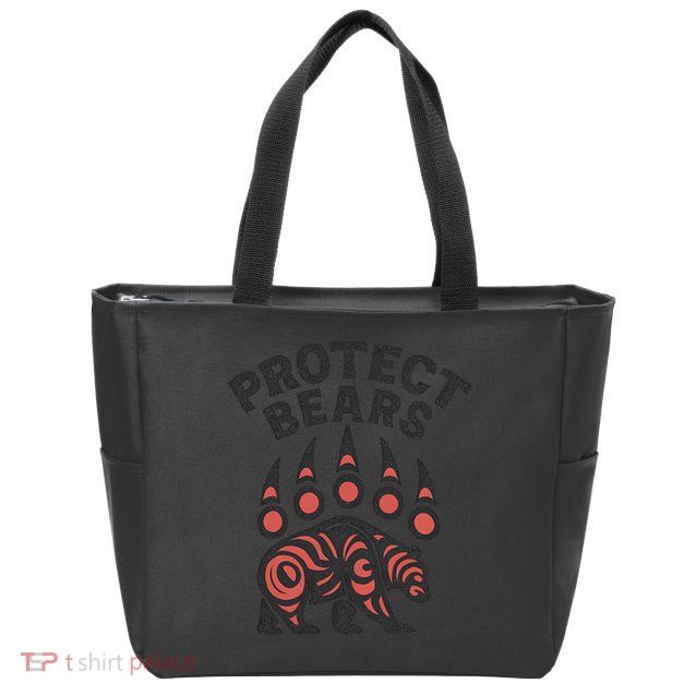 Protect Bears Zip Tote Bag