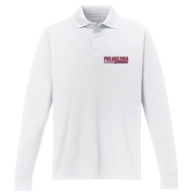 Philadelphia Baseball Performance Long Sleeve Polo